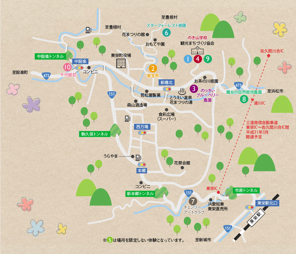 体験場所案内MAP