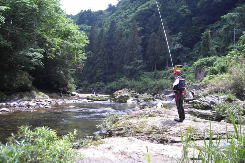 鮎釣り