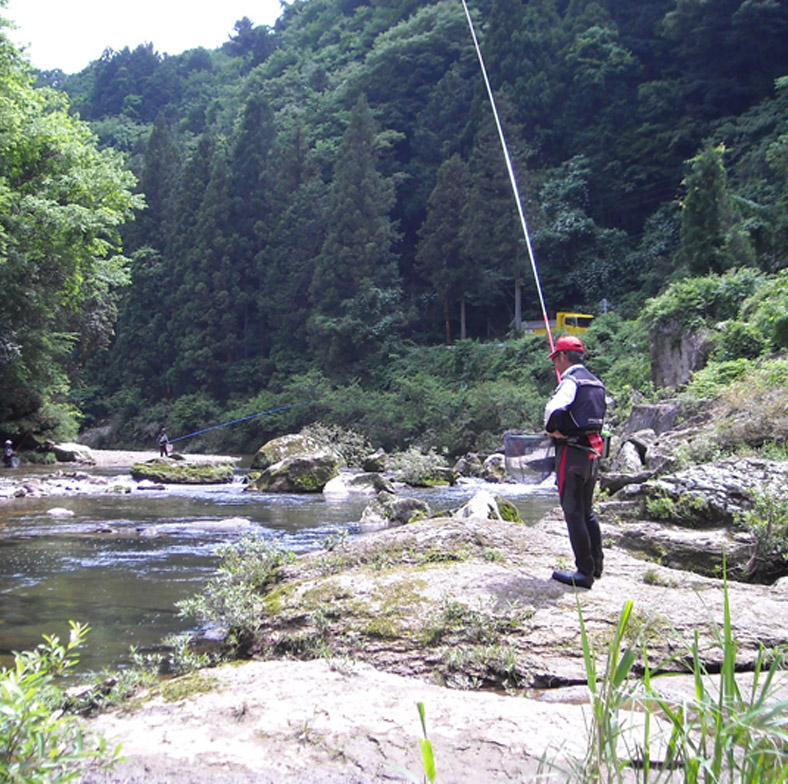 鮎釣り